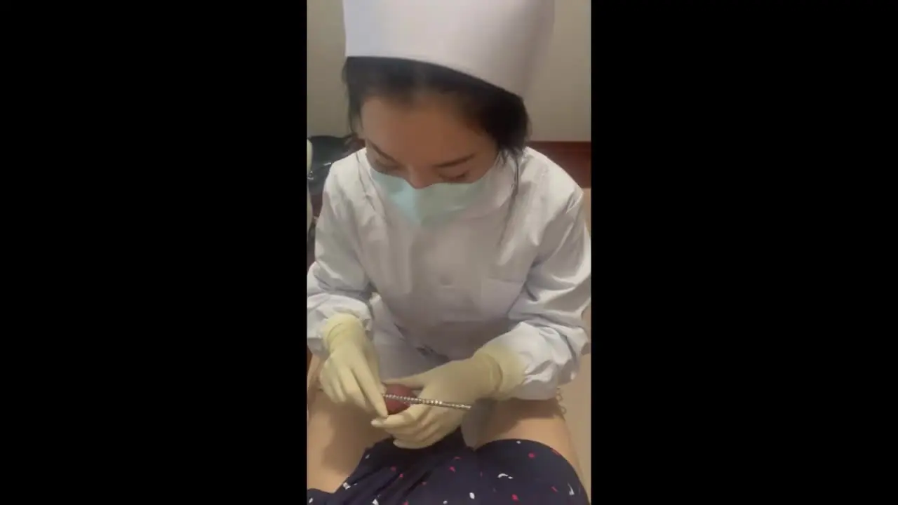 尿道按摩！护士小姐姐 按摩马眼体验